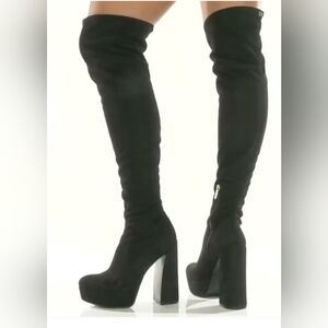 Black Over-the-Knee Women's Boots